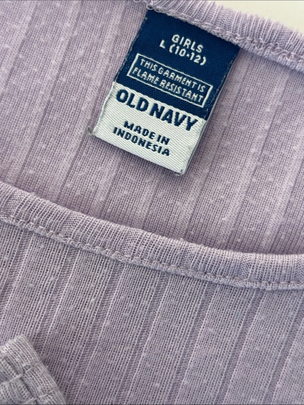Old Navy Lilac Ribbed Kids Pajama Set
